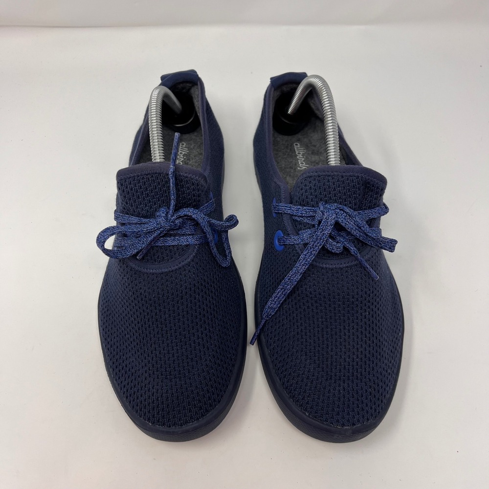Allbirds Tree Skippers Sneakers Low Top Eucalyptus Men 10 Navy Blue Casual EUc - Picture 2 of 7